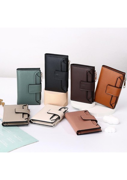 Cüzdan Kart Tutucu Yüksek Kaliteli Pu Kumaş Düz Renk Popüler Stil, Gri (Yurt Dışından) fiyatları