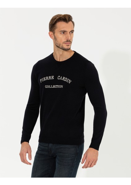 Erkek Lacivert Slim Fit Bisiklet Yaka Triko Kazak 50259091-VR033 fırsatları