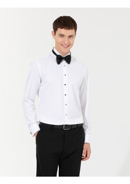 Erkek Beyaz Slim Fit Smokin Gömlek 50251065-VR013 modelleri