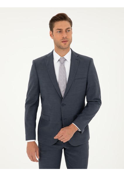 Erkek Koyu Mavi Slim Fit Takım Elbise 50269246-VR032