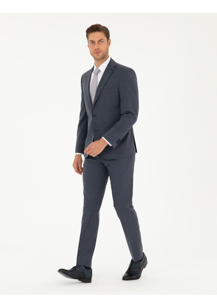 Erkek Koyu Mavi Slim Fit Takım Elbise 50269246-VR032