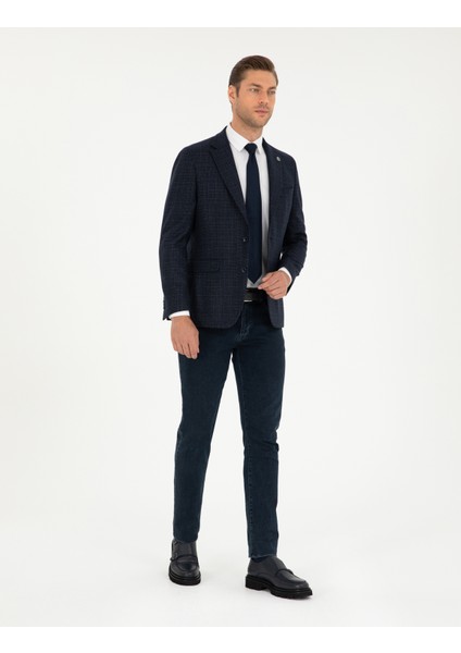 Erkek Lacivert Slim Fit Ceket 50291954-VR033 fırsatları
