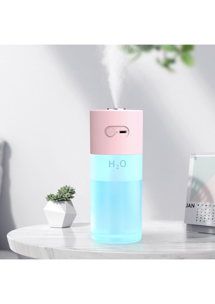 Buharlı Nemlendirici Ev, Araba ve Ofis Kullanımı Içın Büyük Kapasiteli 280 ml Tek Sprey Bağlantı Noktalı USB ile Çalışan Model, Pembe (Yurt Dışından)