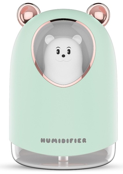 Buharlı Nemlendirici Ev ve Ofis Kullanımı Içın Büyük Kapasiteli 300 ml Tek Püskürtme Nozullu USB ile Çalışan Model (Suyun Bitmesini Önlemek Içın), Yeşil (Yurt Dışından)