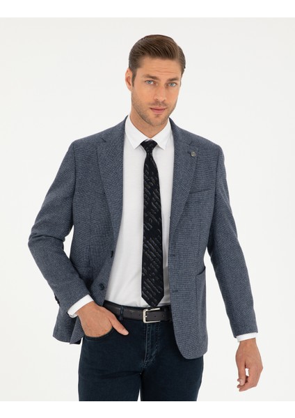 Erkek Lacivert Slim Fit Ceket 50291937-VR033