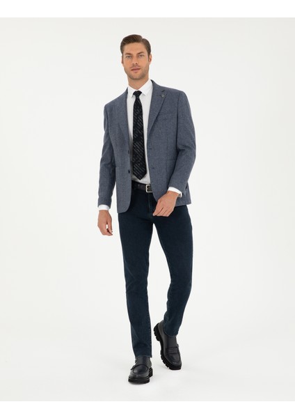 Erkek Lacivert Slim Fit Ceket 50291937-VR033 fırsatları