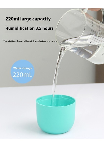 Buharlı Nemlendirici Büyük Kapasiteli 220ML Tek Püskürtme Memesi Ev ve Ofis Kullanımı Içın USB ile Çalışan Model , Pembe (Yurt Dışından)