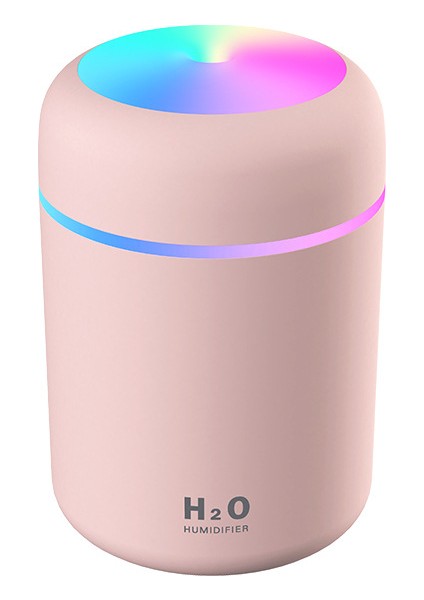 Buharlı Nemlendirici Büyük Kapasiteli 300 ml Tek Sprey Bağlantı Noktası Ev ve Ofis Kullanımına Uygun, USB ile Çalışan Model , Pembe (Yurt Dışından)