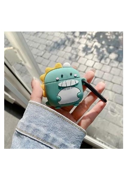 Samsung Galaxy Buds3 - Samsung Galaxy Buds3 Pro Ile Uyumlu Dinozor Figürlü Silikon Kılıf