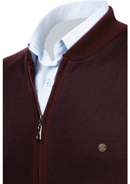 Erkek Triko Yelek Fermuarlı Cepli Çelik Örgü Triko Klasik Kalıp - 5015J fırsatları