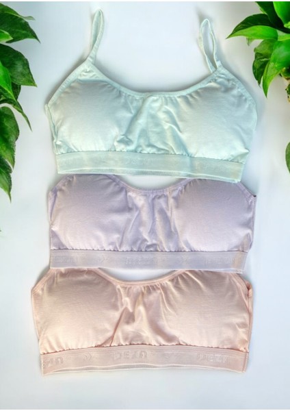 Dondeza Genç Kız Ip Askı Pedli Büstiyer Alıştırma Sütyeni Yarım Atlet 3'Lü fırsatları