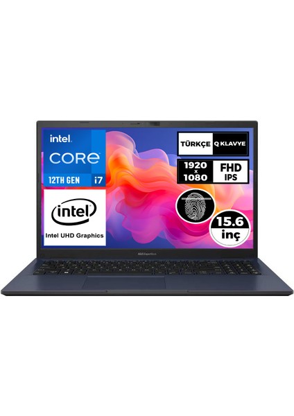 Expertbook B1 I7-1255U 8gb 1tb SSD 15.6" Fhd Windows 11 Pro Taşınabilir Bilgisayar B1502CBA-I78512B0D 015