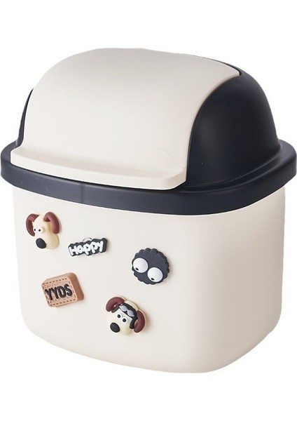 Kapaklı Ev Kullanımı Için Mini Yatakhane Masası Çekilebilir Çöp Kutusu (Yurt Dışından)