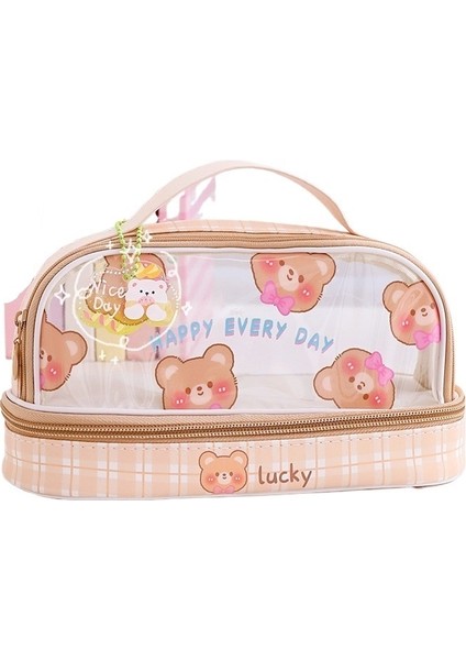 Karikatür Büyük Kapasiteli Kalem Çantası Saklama Çantası Öğrenci Taşınabilir (Yurt Dışından)