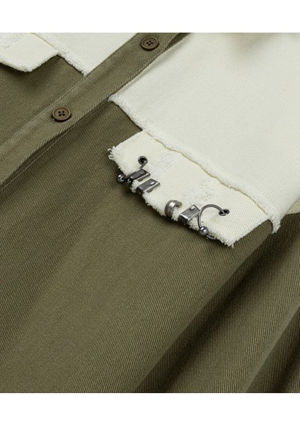 Colorblock Non Denim Gömlek fırsatları