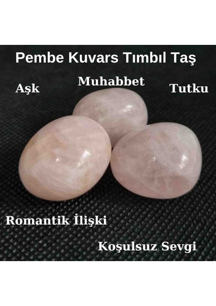 Sertifikalı Pembe Kuvars Tımbıl Taş