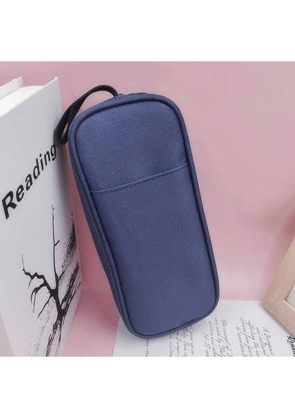 Yeni Basit Üç Boyutlu Düz Renkli Kalem Kutusu Büyük Kapasiteli Oxford Kumaş Kalem Kutusu Ilkokul Öğrencisi Üst Düzey Yaratıcı Kalem Kutusu (Yurt Dışından)