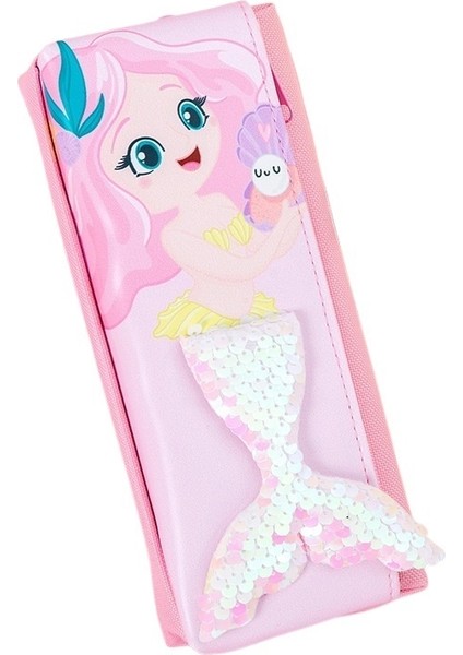 Karikatür Sevimli Denizkızı Çift Katmanlı Kalem Çantası, Yüksek Görünümlü Okul Malzemeleri ile Ilkokul ve Ortaokul Öğrencileri Için Çift Katmanlı Büyük Kapasiteli Kalem Çantası (Yurt Dışından)