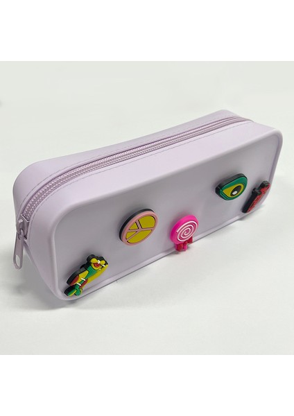 Dıy Delik Silikon Kalem Çantası Sevimli Ilkokul Öğrencisi Fermuarlı Kalem Kutusu (Yurt Dışından)