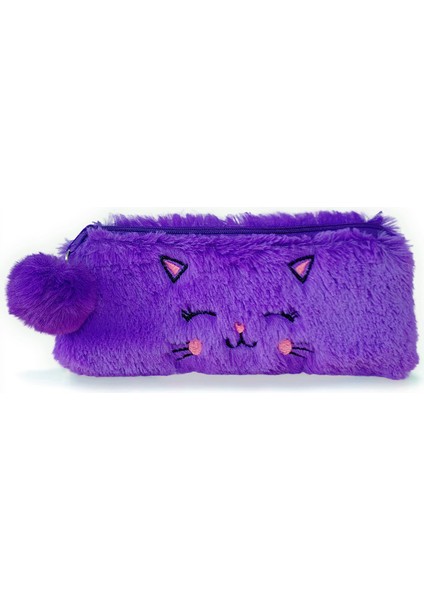 Kalem Eşyalarını Saklamak Için Karikatür Peluş Yavru Kedi Kalem Çantasının Kore Versiyonu, Sevimli ve Yumuşak Öğrenci Kalem Kutusu (Yurt Dışından)