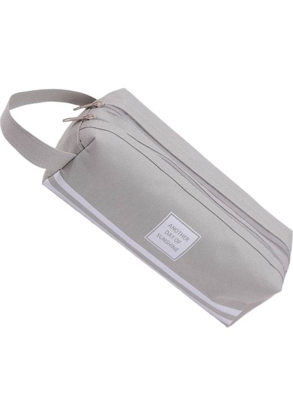 Taşınabilir Kırtasiye Çantası Çift Katmanlı Oxford Kumaş Çift Çekme Kalem Çantası Basit Büyük Kapasiteli Taşınabilir Fermuarlı Kalem Çantası Ilk ve Orta Okul Öğrencileri Için (Yurt Dışından)