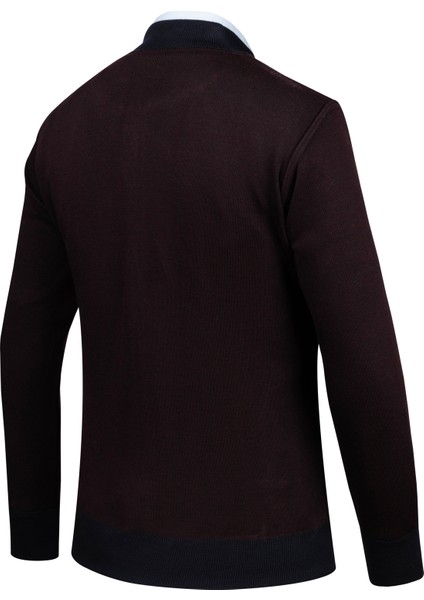 Erkek Hakim Yaka Astarlı Triko Mont Fermuarlı Desenli Çelik Örgü Klasik Kalıp -5015T fırsatları