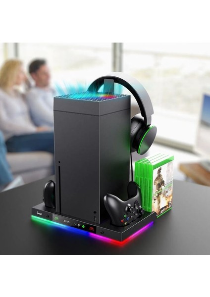Xbox Series x Uyumlu Şarjlı Fanlı Rgb Li Dikey Stand Ipega PG-XBX024S