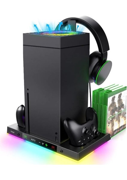 Xbox Series x Uyumlu Şarjlı Fanlı Rgb Li Dikey Stand Ipega PG-XBX024S