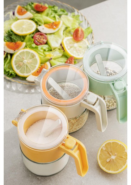 Prachic Turuncu Kaşıklı Cam Baharatlık fiyatları