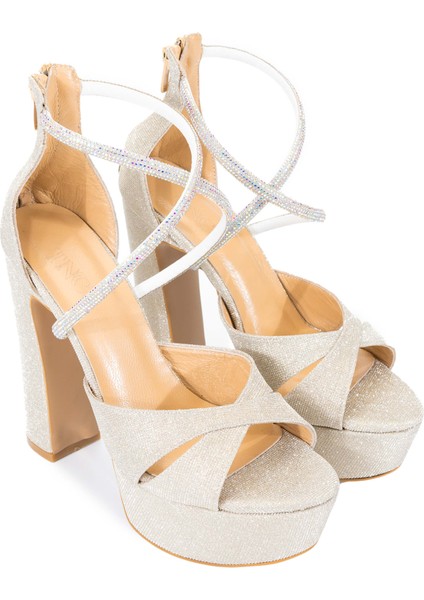 Kadın Deri Altın Topuklu Ayakkabı 1065 223-551 Bn Ayk SK24-25 Altın Glttr fiyatları