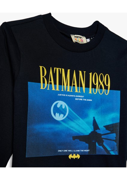 Batman Tişört Lisanslı Uzun Kollu Bisiklet Yaka Pamuklu modelleri