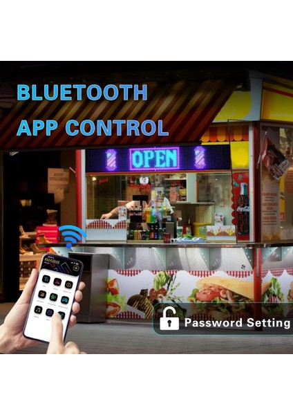 LED Matrix Panel Dijital Kayar Rgb Ekran Kumandalı Mobil Uygulamalı Araç Ofis Iş