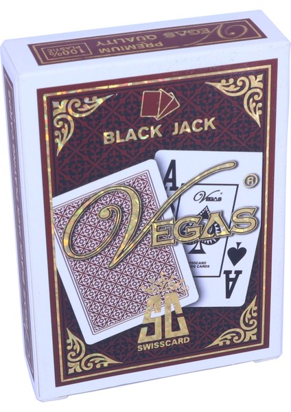 Iskambil Blackjack Poker Oyun Kartı - Kırmızı