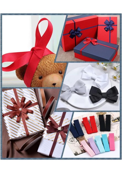 Grogren Kurdele, Hediye Paketleme, Dekoratif Düğün, Parti, Hobi ve Süsleme Şeriti, 4 cm - 10 Metre - Kırmızı fırsatları