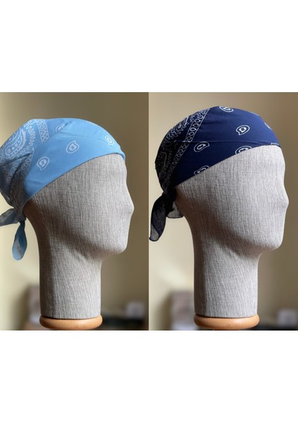 2 Adet %100 Pamuklu Desenli Bandana Klasik Desen Desen Bandana Etnik Desen Bandana