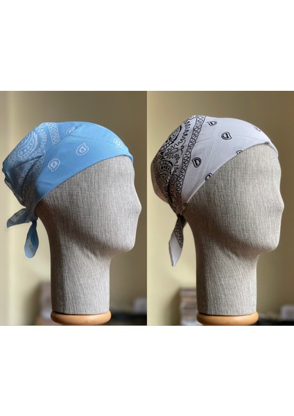 2 Adet %100 Pamuklu Desenli Bandana Klasik Desen Desen Bandana Etnik Desen Bandana