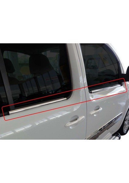 Renault Kangoo 2008 ve Üzeri Krom Cam Çıtası 4 Prç. Paslanmaz Çelik