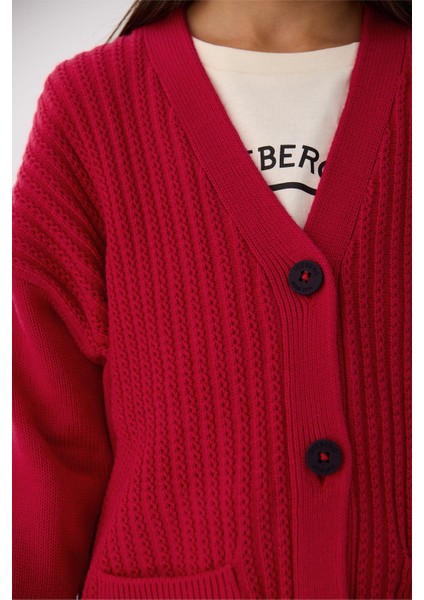 Bg Store Kız Çocuk Kırmızı Hırka modelleri