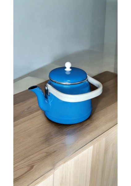 Emaye Mavi Çaydanlık Kahve Demlik Suluk Kettle 2 Litre Çinko Nostalji Vintage fiyatları