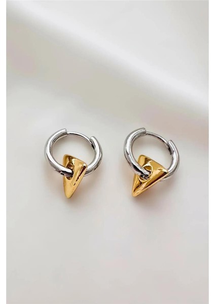 Metal Üçgen Halka Küpe