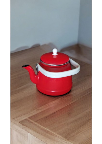 Emaye Kırmızı Çaydanlık Kahve Demlik Suluk Kettle 2 Litre Çinko Retro Vintage Nostalji fiyatları