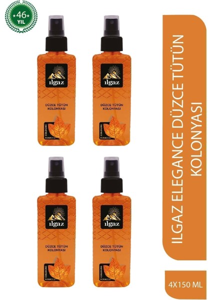 Süper Dörtlü Set - Elegance Series - Tütün Kolonyası - Sprey Kolonya 150 ml x 4 adet