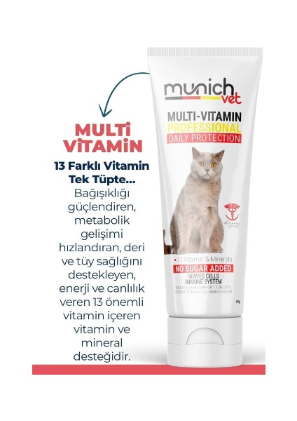 3’lü Kedi Seti Tüy Sağlığı DAmlASI(100ml) Malt PASTA(100gr) Multi Vitamin PASTA(100gr) fırsatları