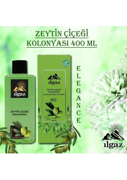 Elegance Series - Zeytin Çiçeği Kolonyası - Eau De Cologne 80 Derece 400 ml