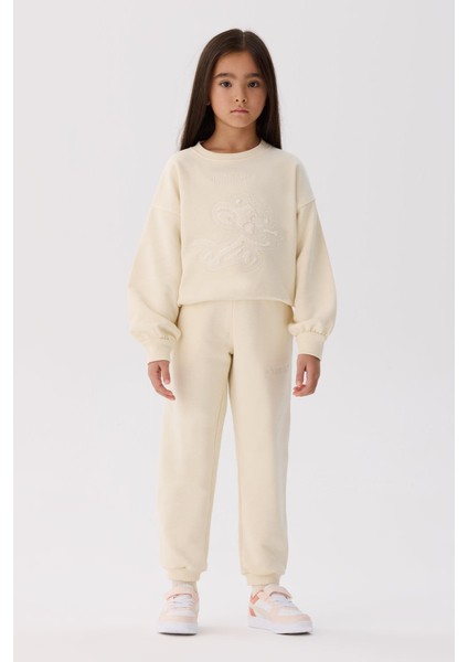 Bg Store Kız Çocuk Bej Eşofman Altı