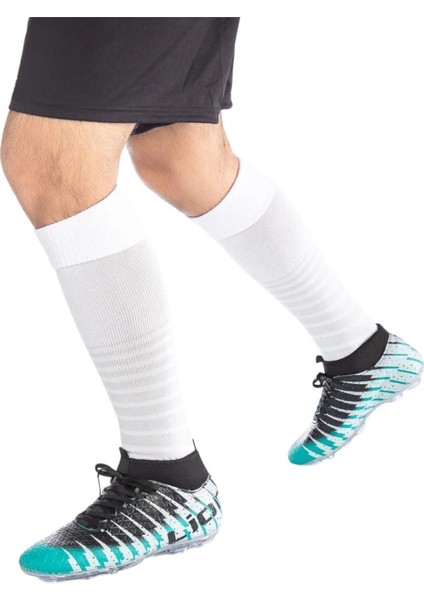 Çoraplı Bilekli Boğazlı Krampon Futbol Ayakkabısı Su Yeşili - Siyah