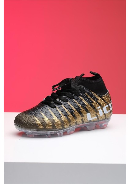 Çoraplı Bilekli Boğazlı Krampon Futbol Ayakkabısı SİYAH - ALTIN fırsatları