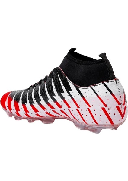 Çoraplı Bilekli Boğazlı Krampon Futbol Ayakkabısı KIRMIZI - SİYAH modelleri
