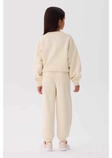 Bg Store Kız Çocuk Bej Eşofman Altı