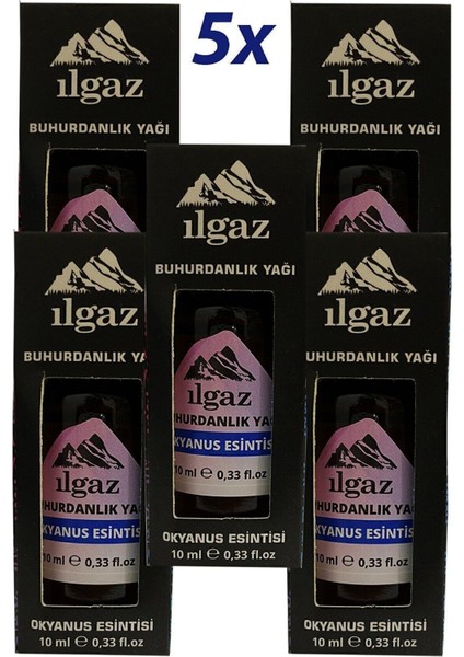 5'li Okyanus Esintisi Buhurdanlık Yağı Uçucu Aromaterapik 10 ml